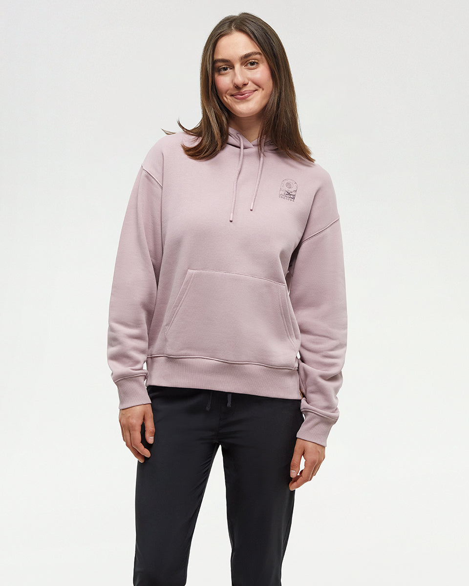 Tentree Women's Clifftop Hoodie - Vintage Mauve Meteorite Black