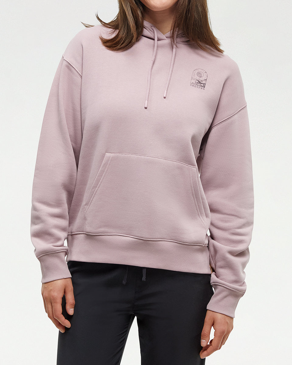 Tentree Women's Clifftop Hoodie - Vintage Mauve Meteorite Black