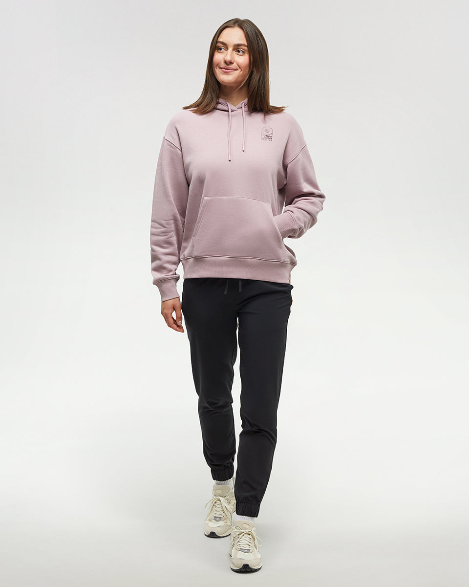 Tentree Women's Clifftop Hoodie - Vintage Mauve Meteorite Black