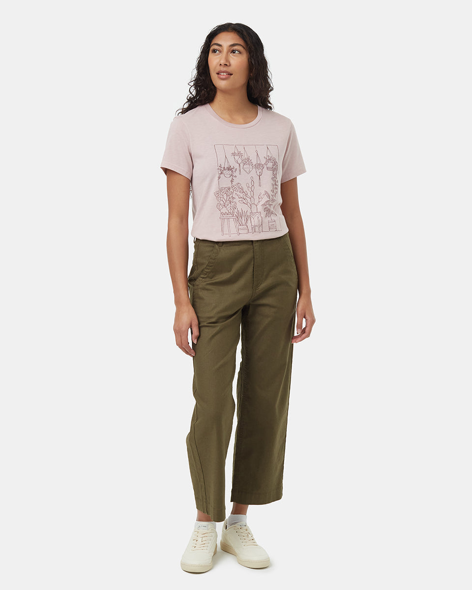 Tentree Women's Plant Club T-Shirt - Violet Haze Heather Flint