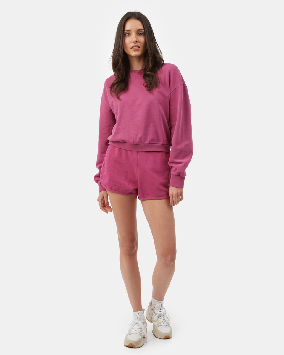 Tentree Organic French Terry Crew - Orchid Flower