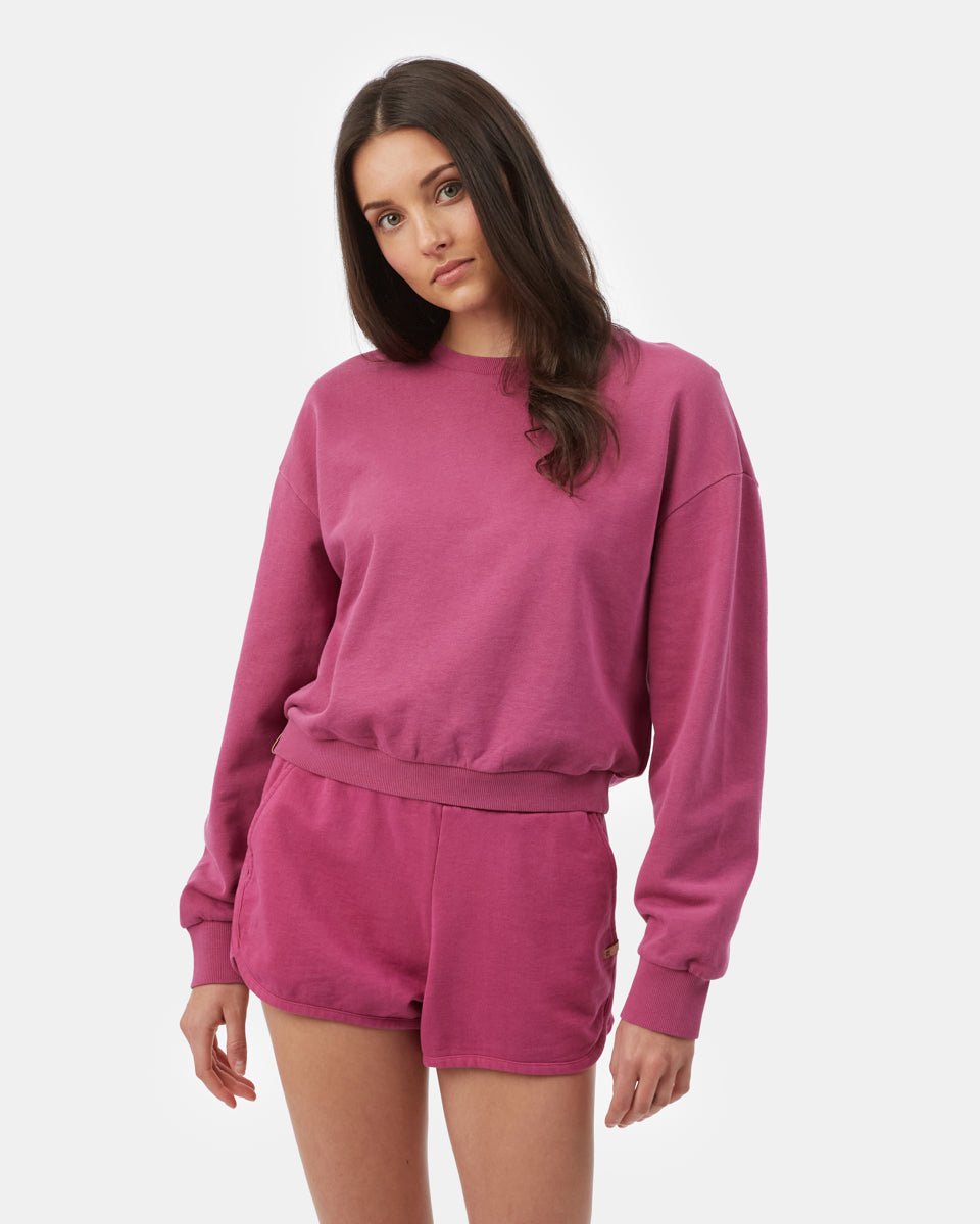Tentree Organic French Terry Crew - Orchid Flower