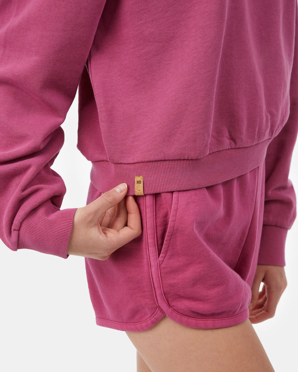 Tentree Organic French Terry Crew - Orchid Flower