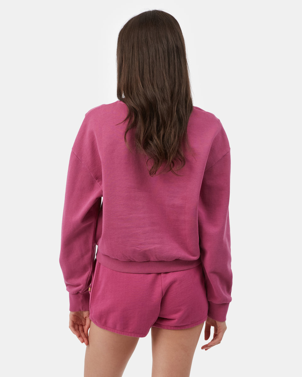 Tentree Organic French Terry Crew - Orchid Flower