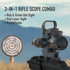 Pinty Nova 3-in-1 3-9x32 SFP Rifle Scope Combo, Red Laser
