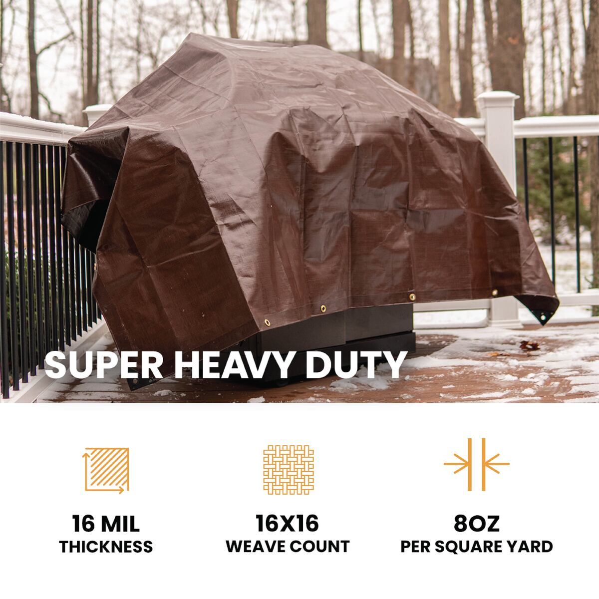 White Duck 18’ x 24’ Super Heavy Duty Poly Tarp