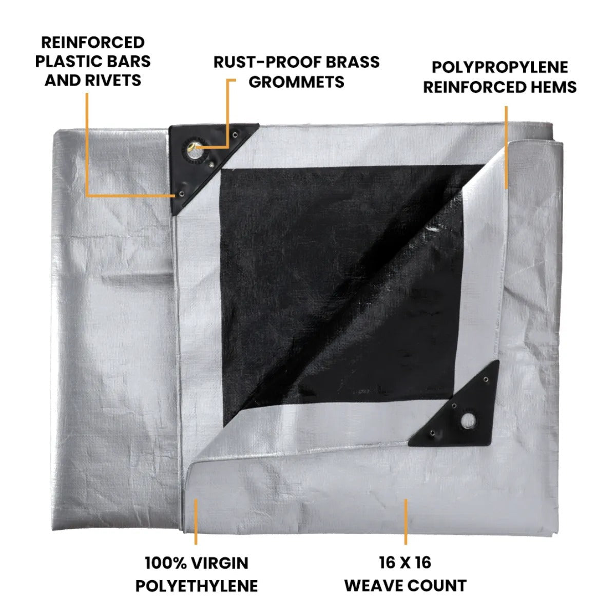 White Duck 30’ x 30’ Super Heavy Duty Poly Tarp