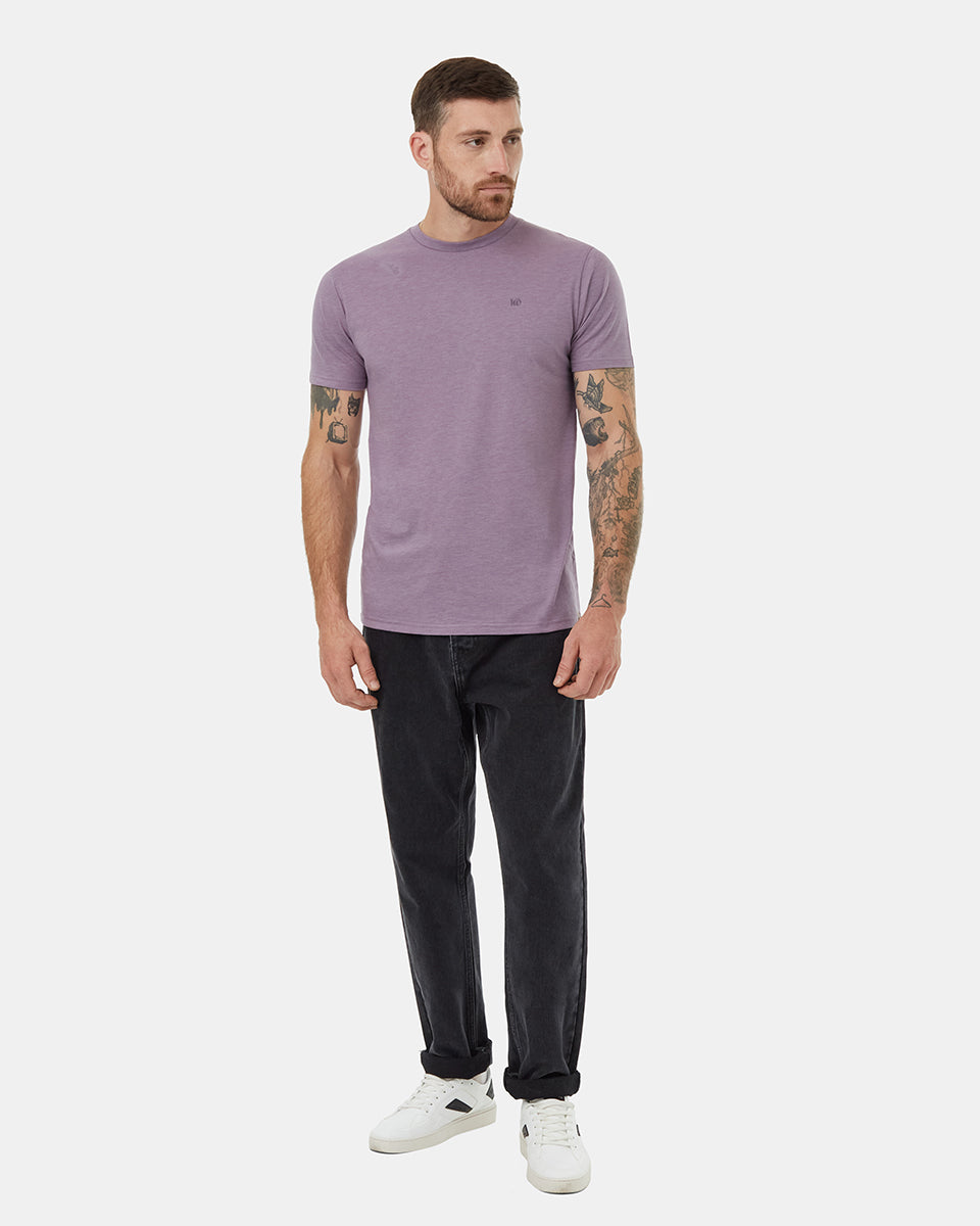Tentree Men's Embroidered Ten T-Shirt - Purple Ash Heather Cadet