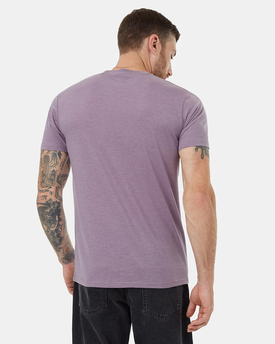 Tentree Men's Embroidered Ten T-Shirt - Purple Ash Heather Cadet