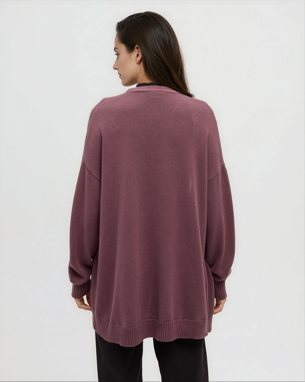 Tentree Women's Prairies Cardigan - Mauve Stone