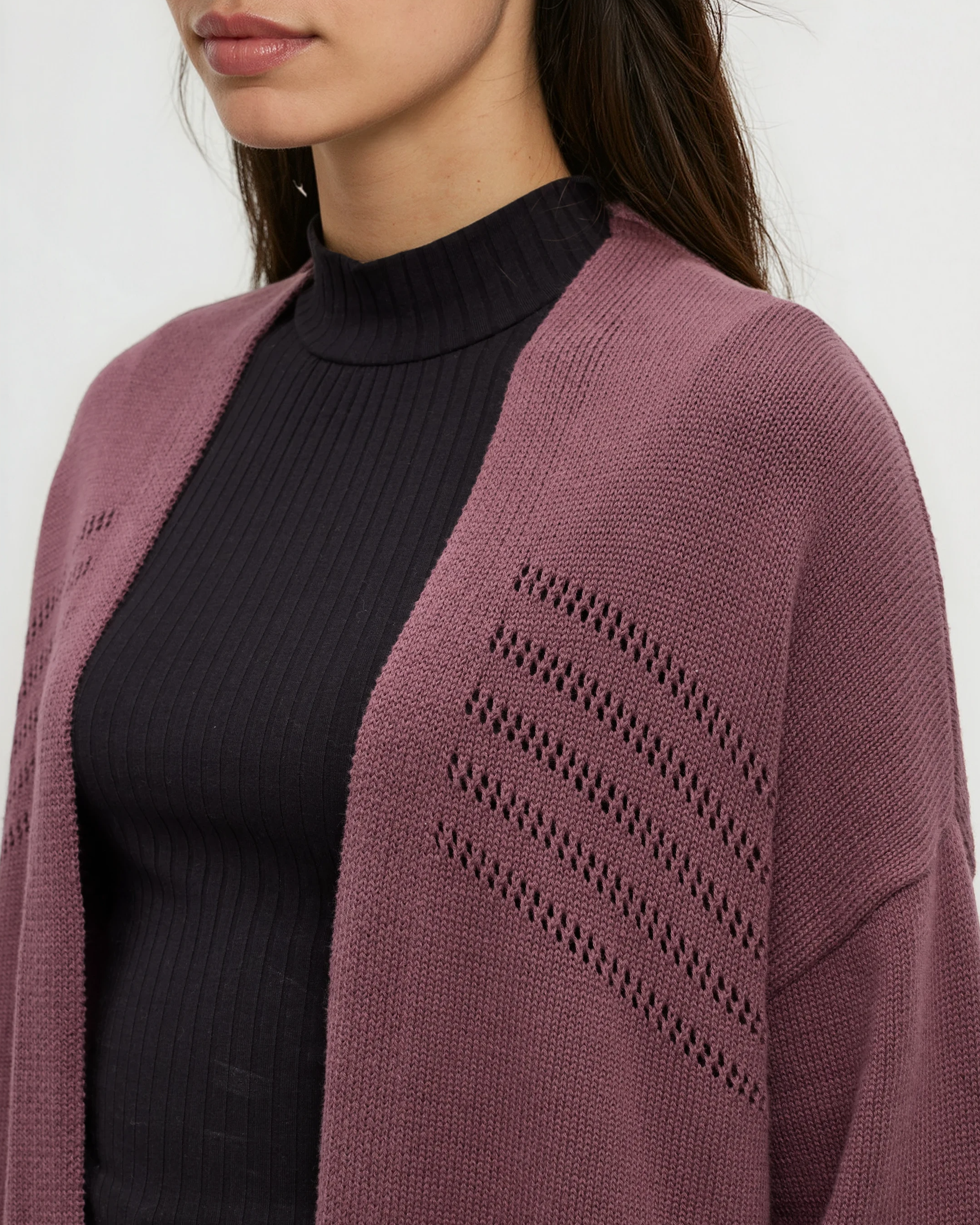 Tentree Women's Prairies Cardigan - Mauve Stone