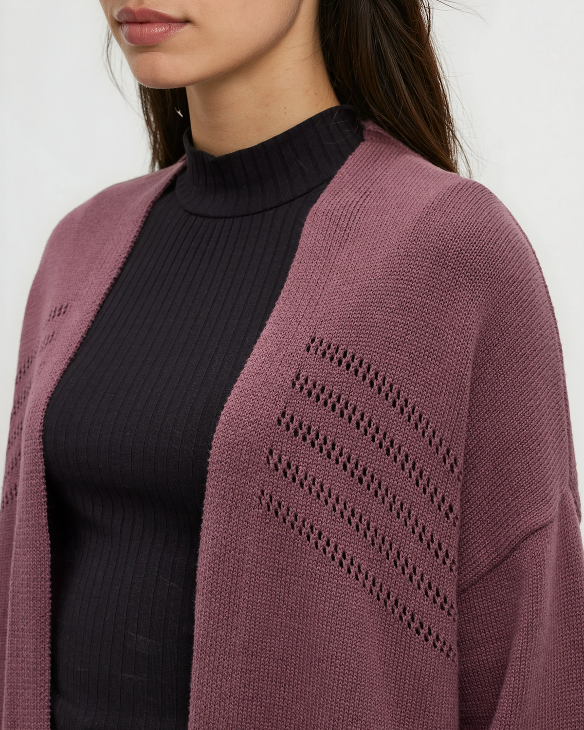 Tentree Women's Prairies Cardigan - Mauve Stone