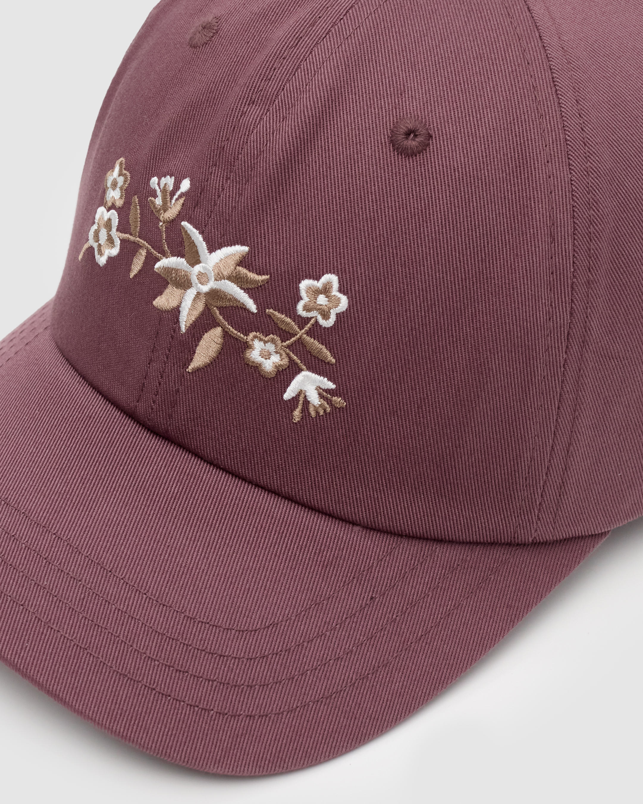 Tentree Vine Floral Peak Hat - Mauve Stone Pale Oak