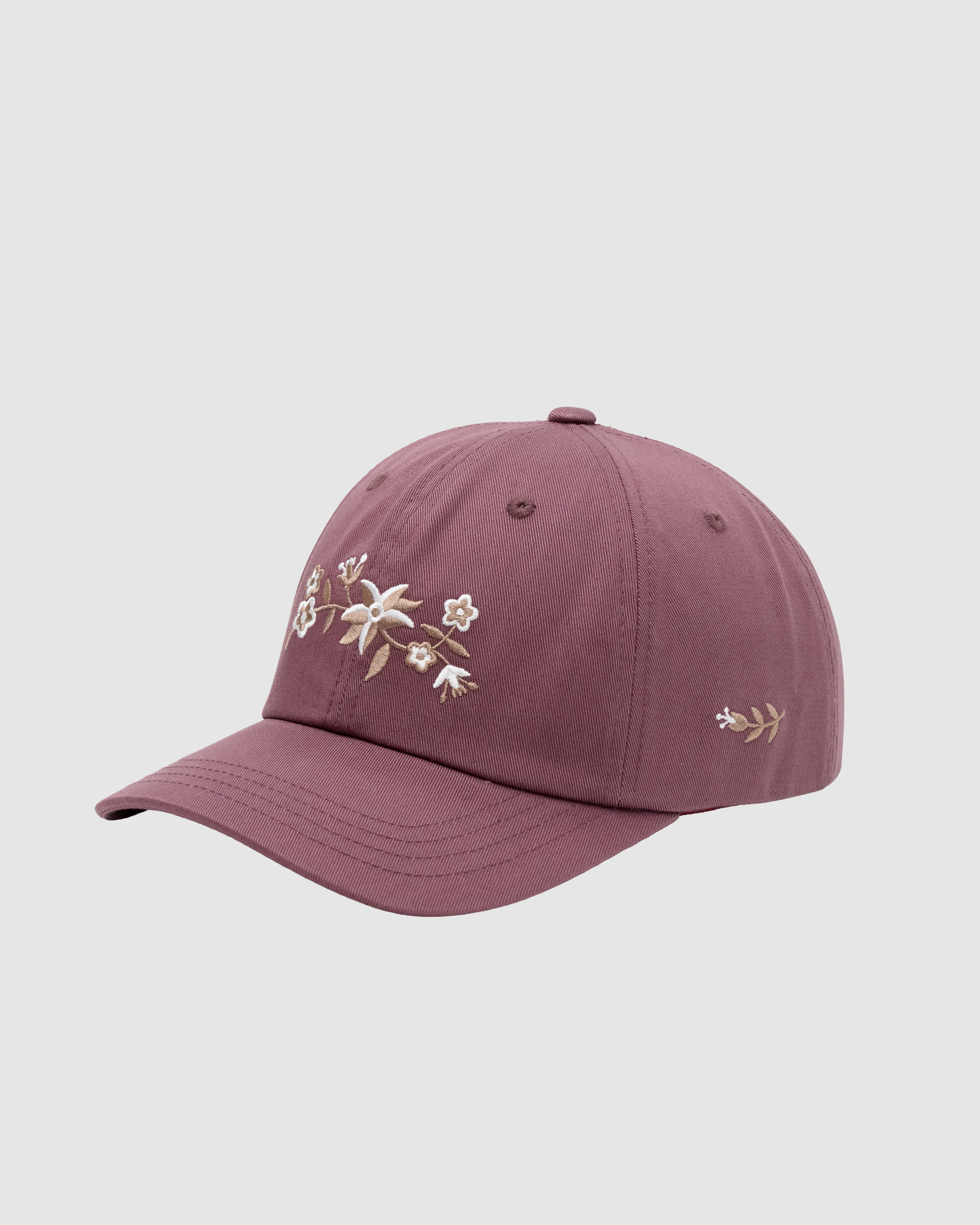 Tentree Vine Floral Peak Hat - Mauve Stone Pale Oak