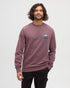 Tentree Men's Mountain Mirror Crew - Mauve Stone Meteorite Black