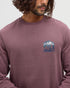 Tentree Men's Mountain Mirror Crew - Mauve Stone Meteorite Black