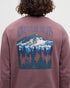 Tentree Men's Mountain Mirror Crew - Mauve Stone Meteorite Black