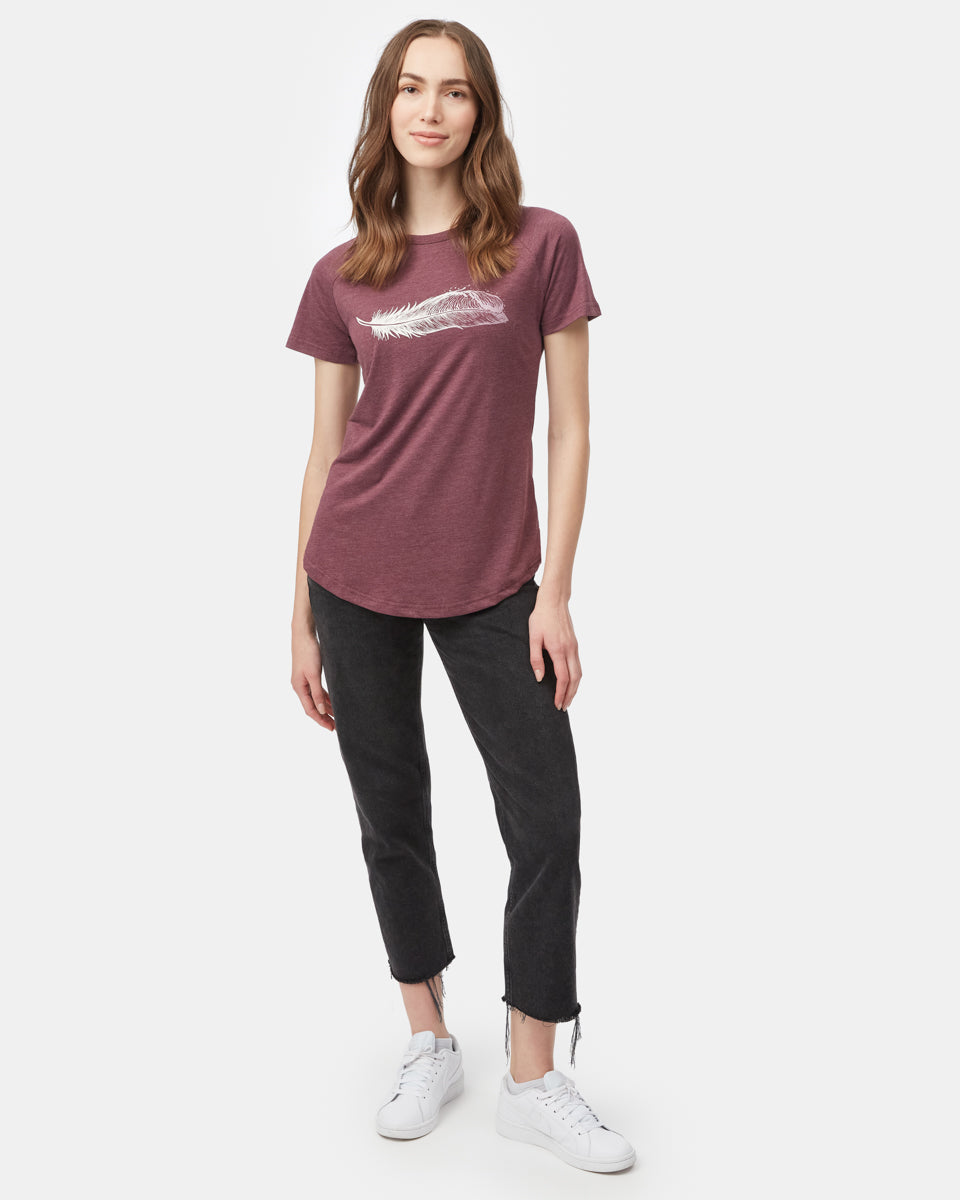 Tentree Featherwave T-Shirt - Fig Heather