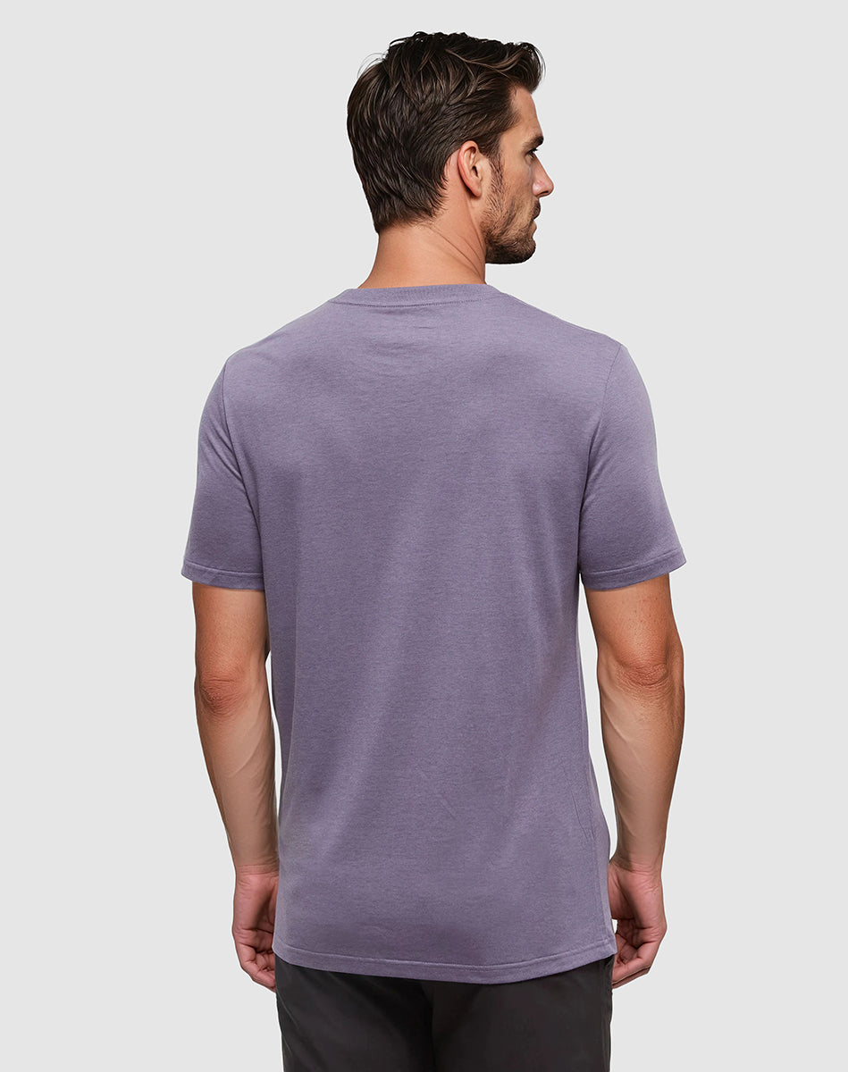 Tentree Men's Vintage Sunset T-Shirt - Smokey Violet Heather Ocean Air