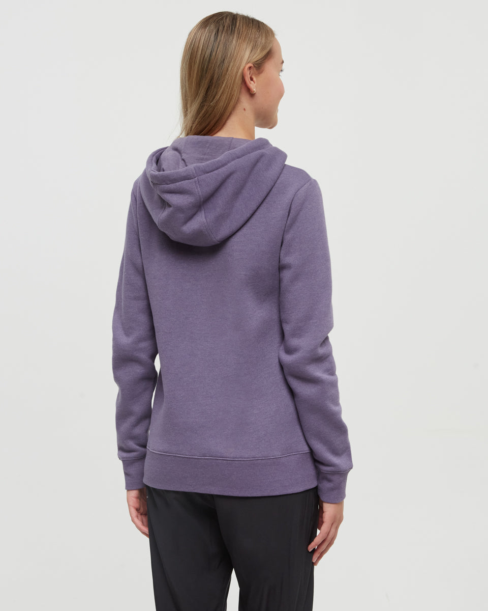 Tentree Women's Juniper Zip Hoodie - Smokey Violet Heather White