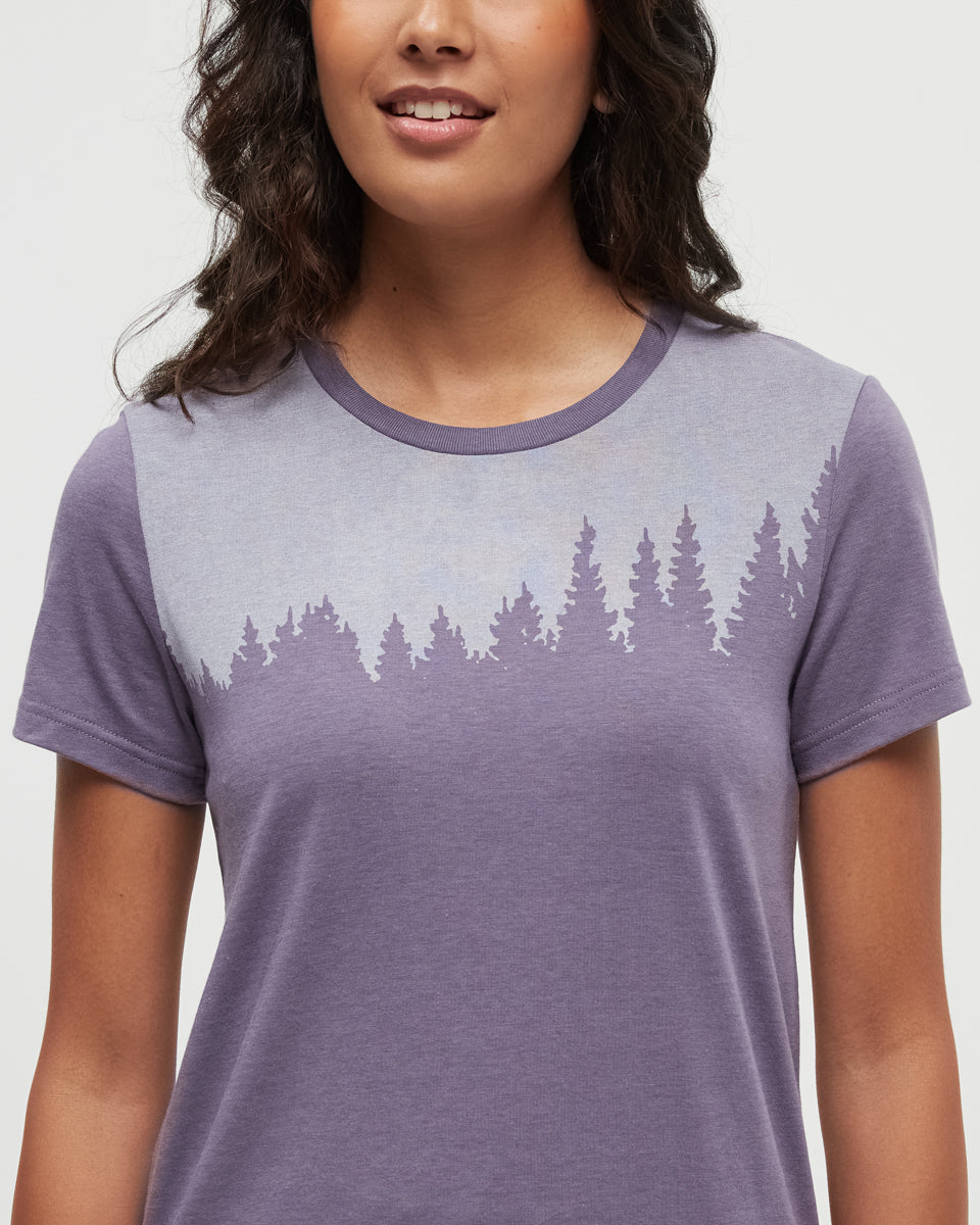 Tentree Women's Juniper T-Shirt - Smokey Violet Heather White