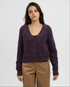 Tentree Women's Stillwater Fleck Cardigan - Plum Royale Fleck