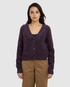 Tentree Women's Stillwater Fleck Cardigan - Plum Royale Fleck