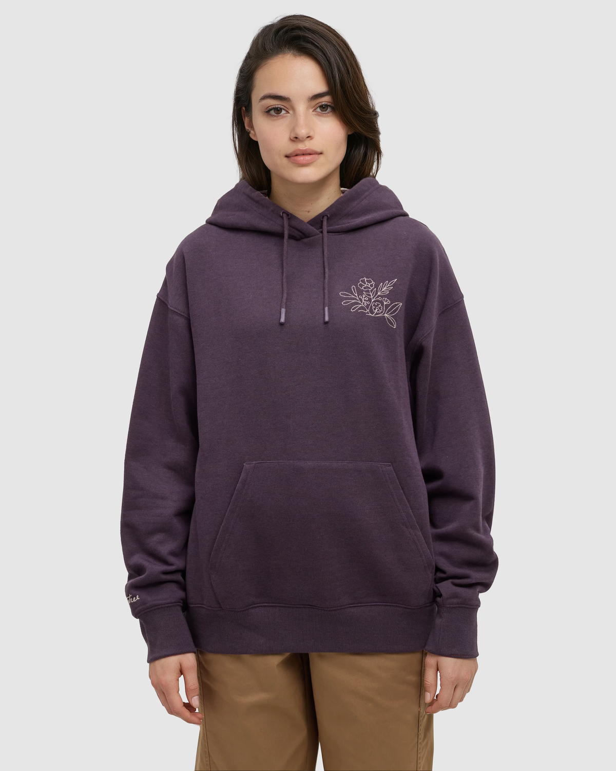 Tentree Women's Field Foliage Hoodie - Plum Royale Pale Oak