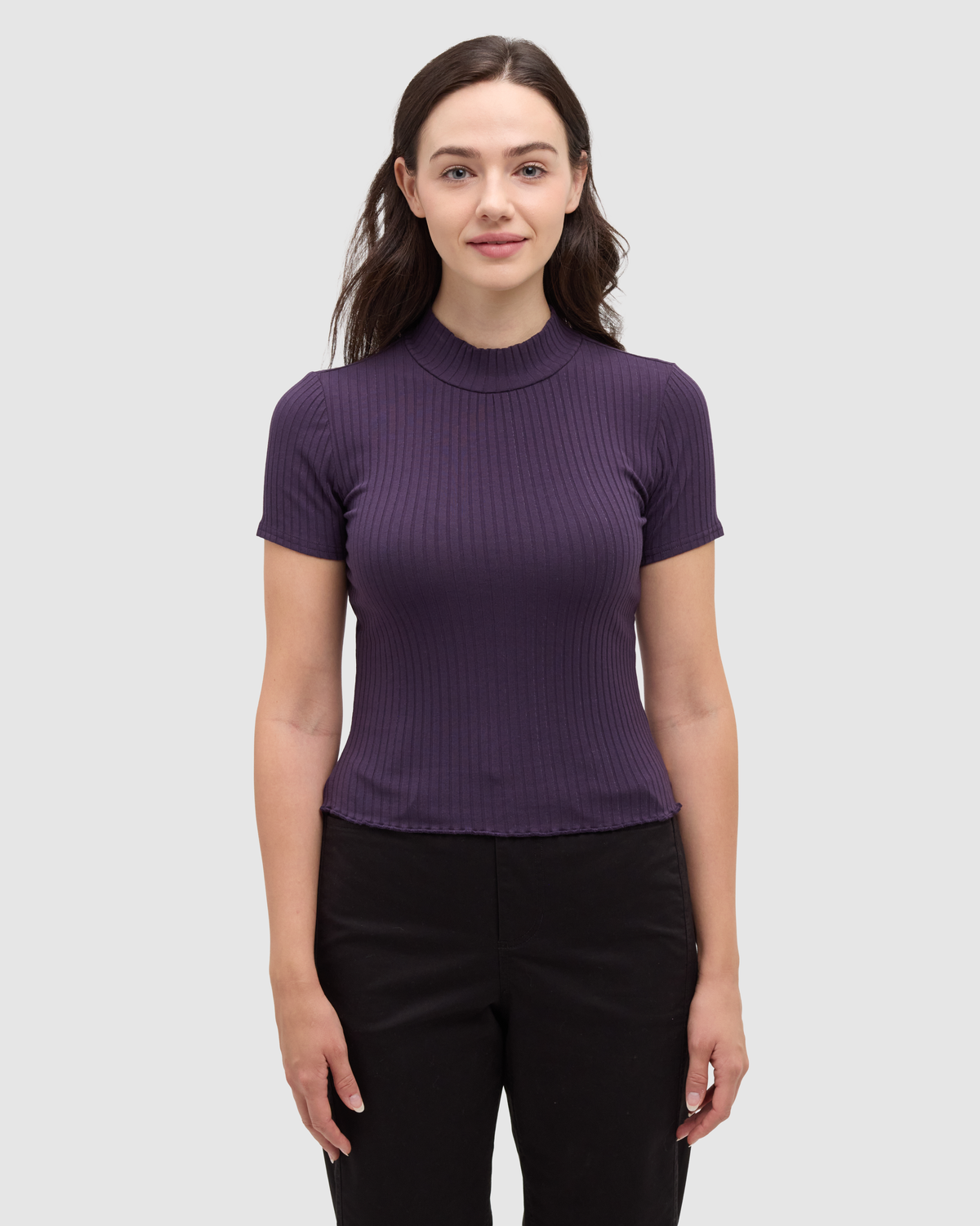 Tentree Women's Whitney Mockneck - Plum Royale