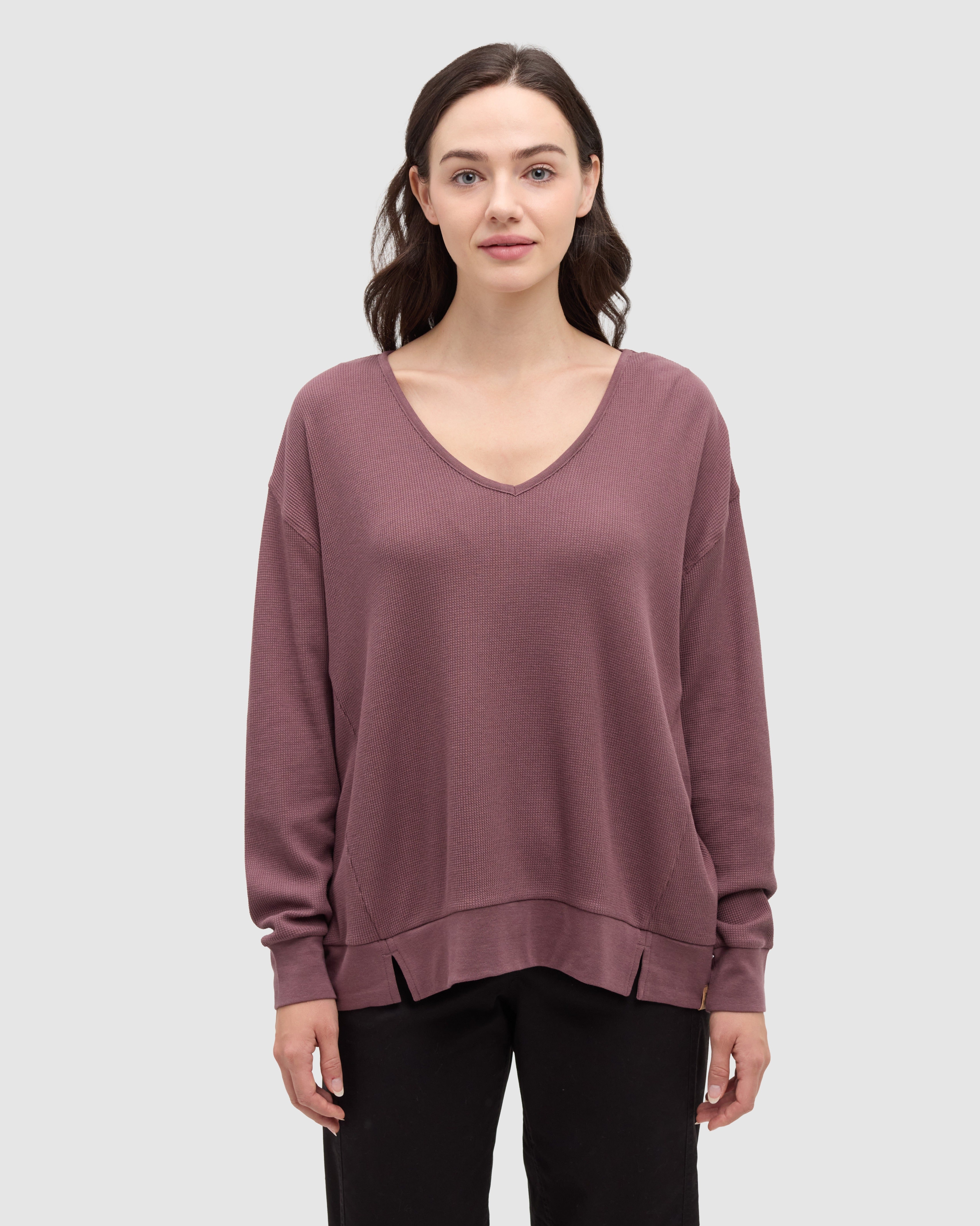 Tentree Women's Meyer Longsleeve - Mauve Stone
