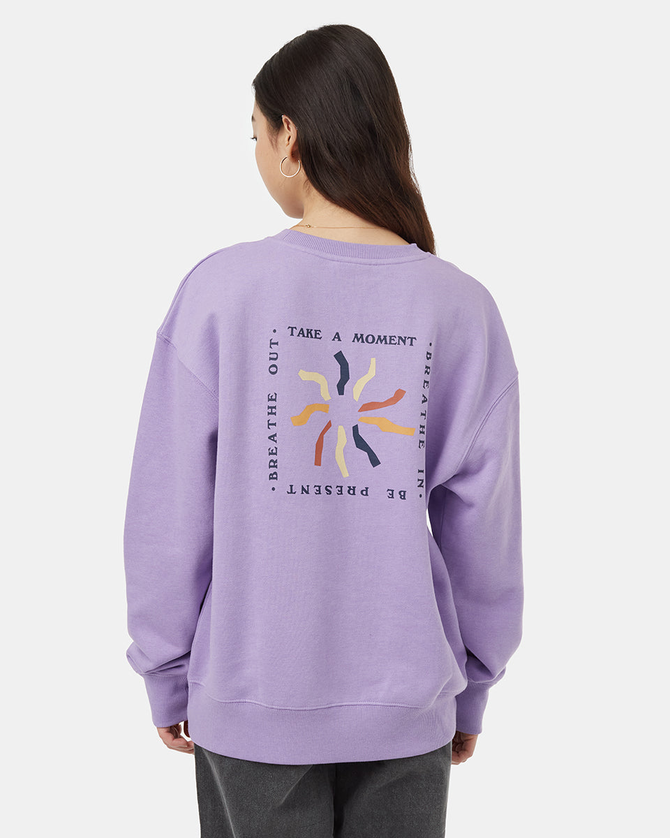 Tentree Women's Be Present Crew - Viola Baked Clay