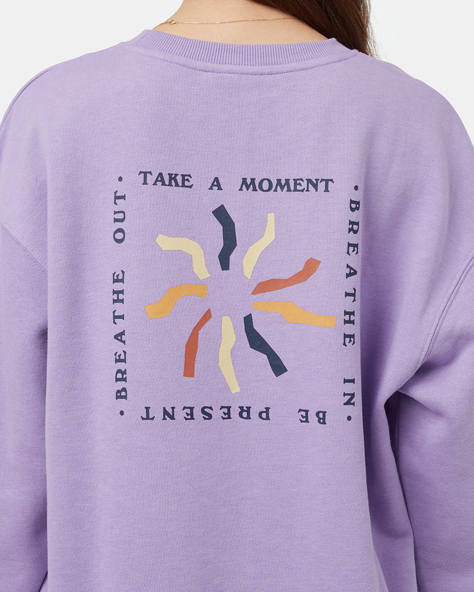 Tentree Women's Be Present Crew - Viola Baked Clay