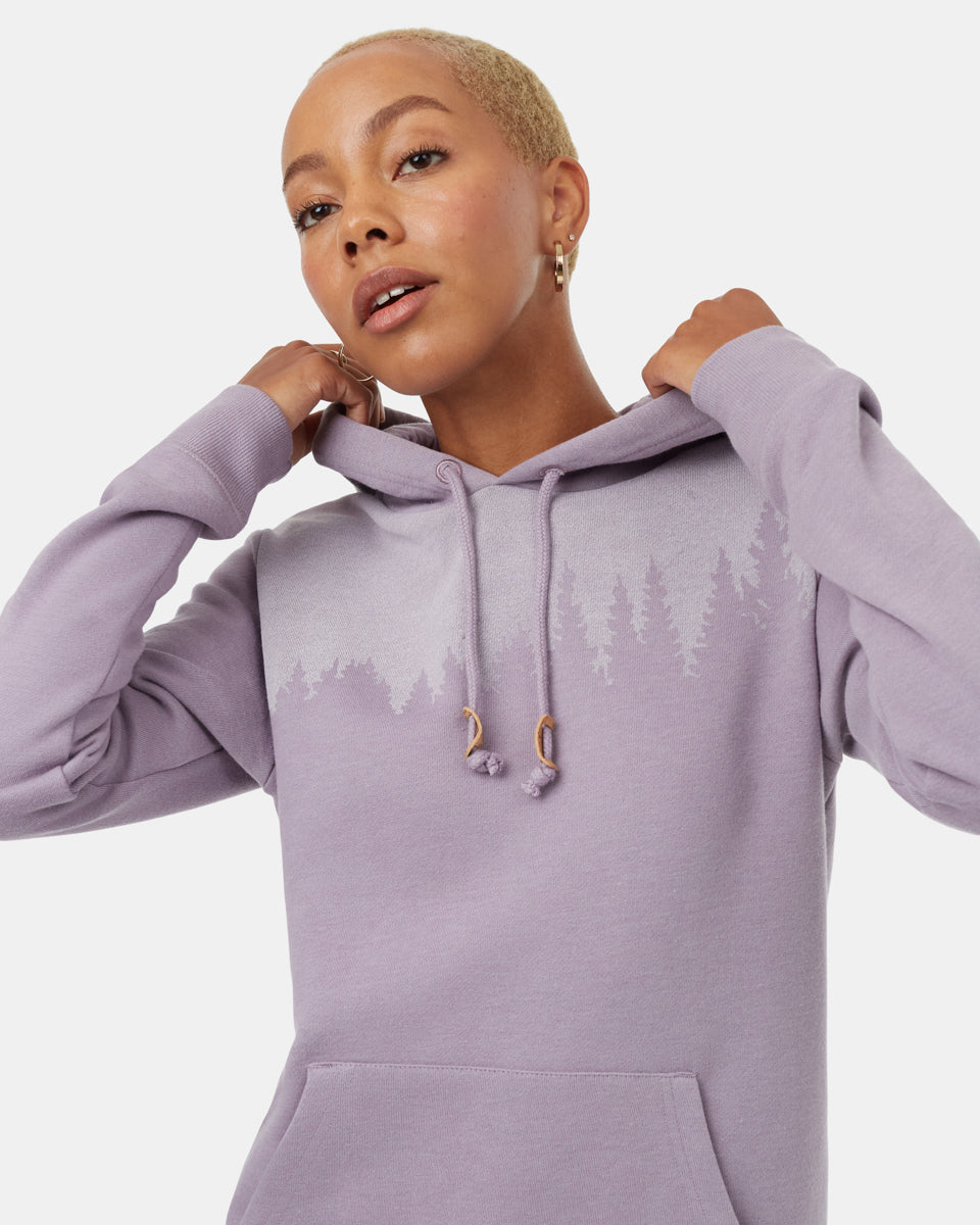 Tentree Juniper Hoodie - Purple Ash Heather White
