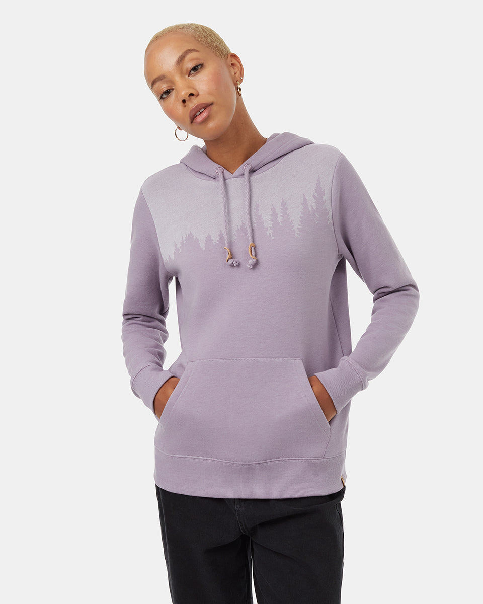 Tentree Juniper Hoodie - Purple Ash Heather White