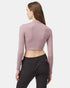 Tentree Women's Mockneck Longsleeve Crop - Lilac Chalk