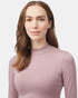 Tentree Women's Mockneck Longsleeve Crop - Lilac Chalk