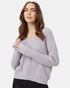 Tentree Women's Highline V-Neck Sweater - Purple Ash Heather