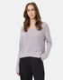 Tentree Women's Highline V-Neck Sweater - Purple Ash Heather