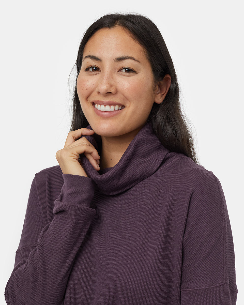 Tentree Women's Highwood Turtleneck - Midnight Plum