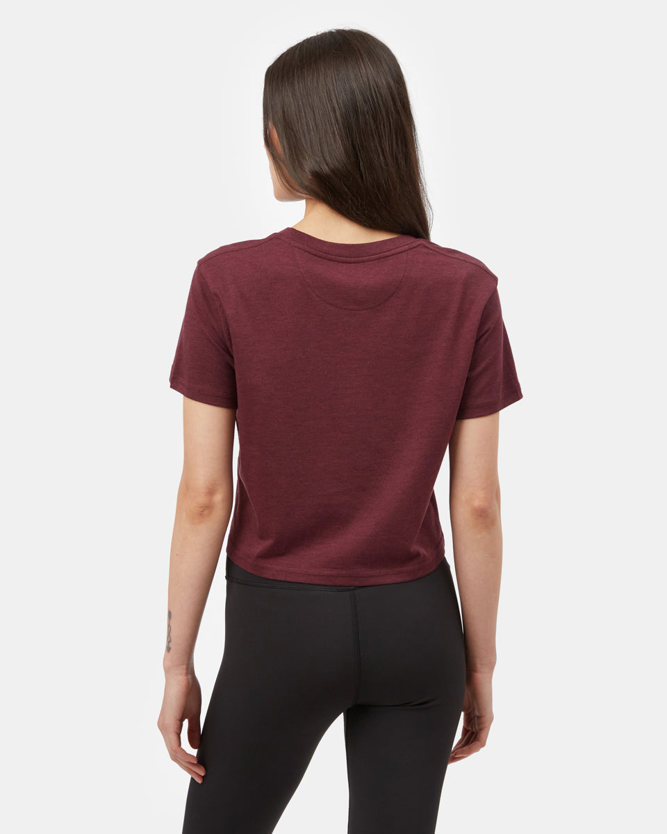 Tentree Sugar Leaf Cropped T-Shirt - Fig
