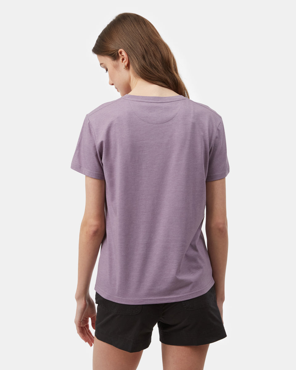 Tentree To The Mountains T-Shirt - Purple Ash Heather
