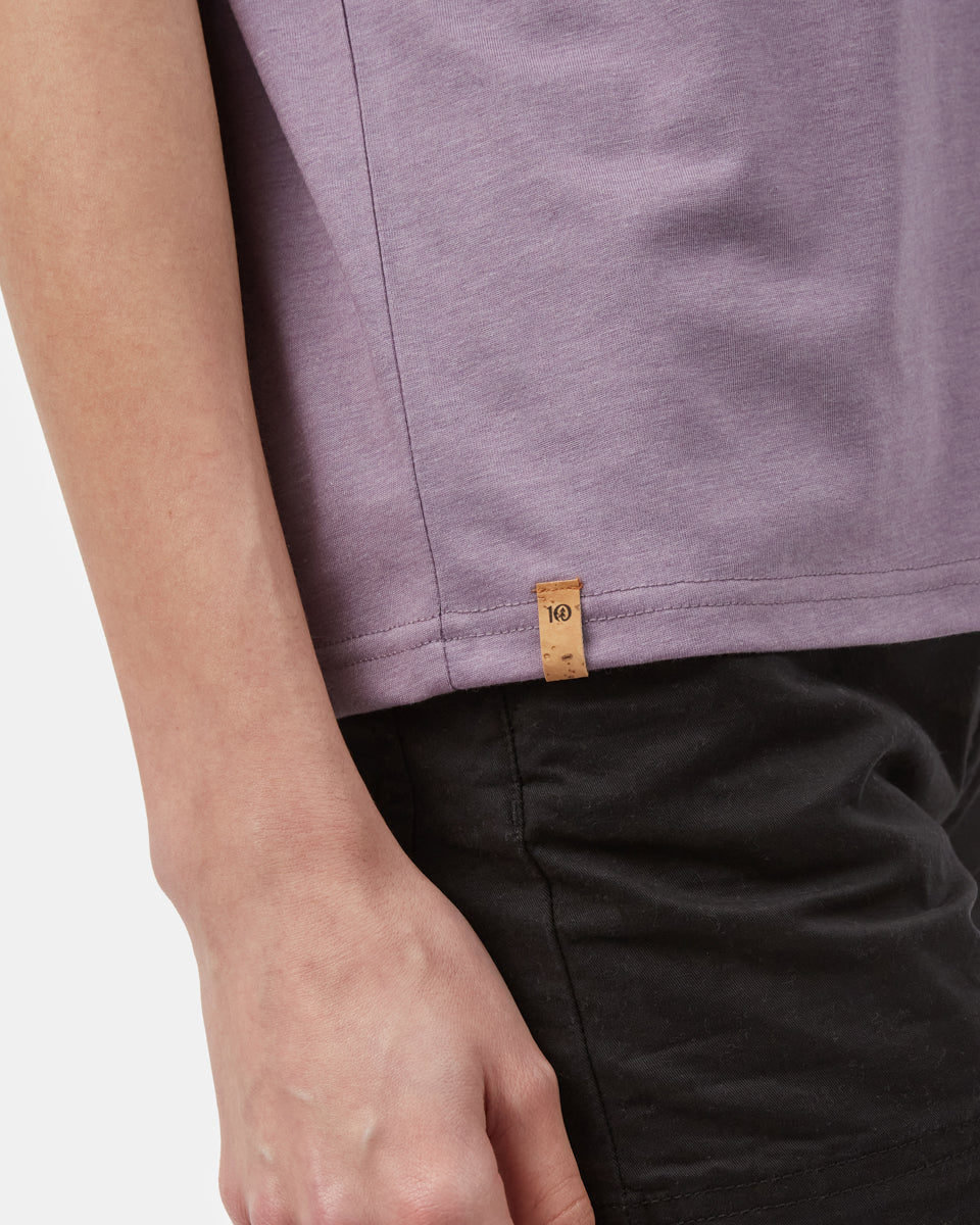 Tentree To The Mountains T-Shirt - Purple Ash Heather