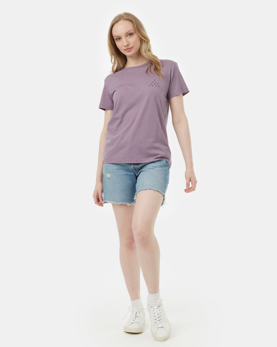 Tentree Volcano Views T-Shirt - Purple Ash Heather