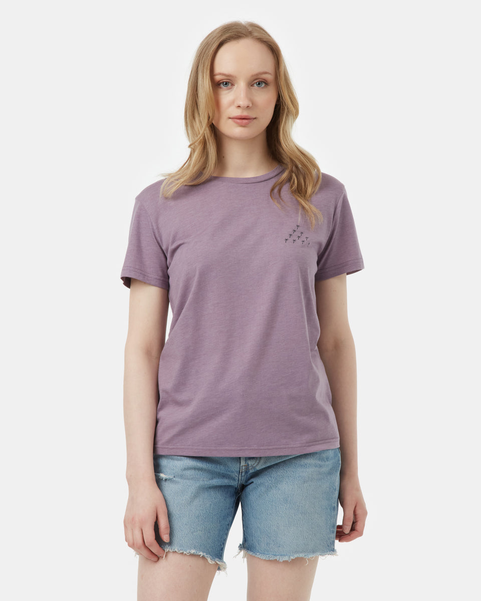 Tentree Volcano Views T-Shirt - Purple Ash Heather