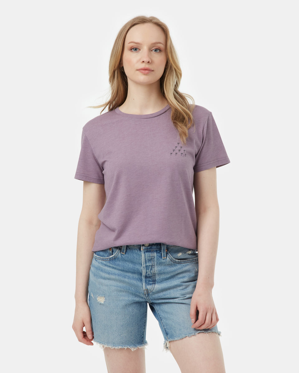 Tentree Volcano Views T-Shirt - Purple Ash Heather
