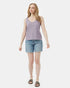 Tentree Double V Hemp Tank - Purple Ash Heather