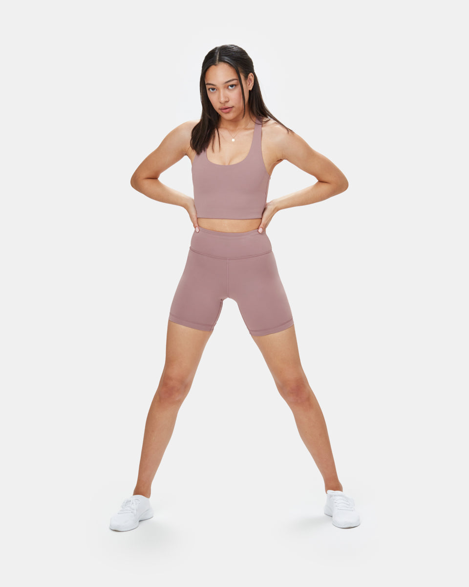 Tentree InMotion Longline Active Bra - Twilight Mauve