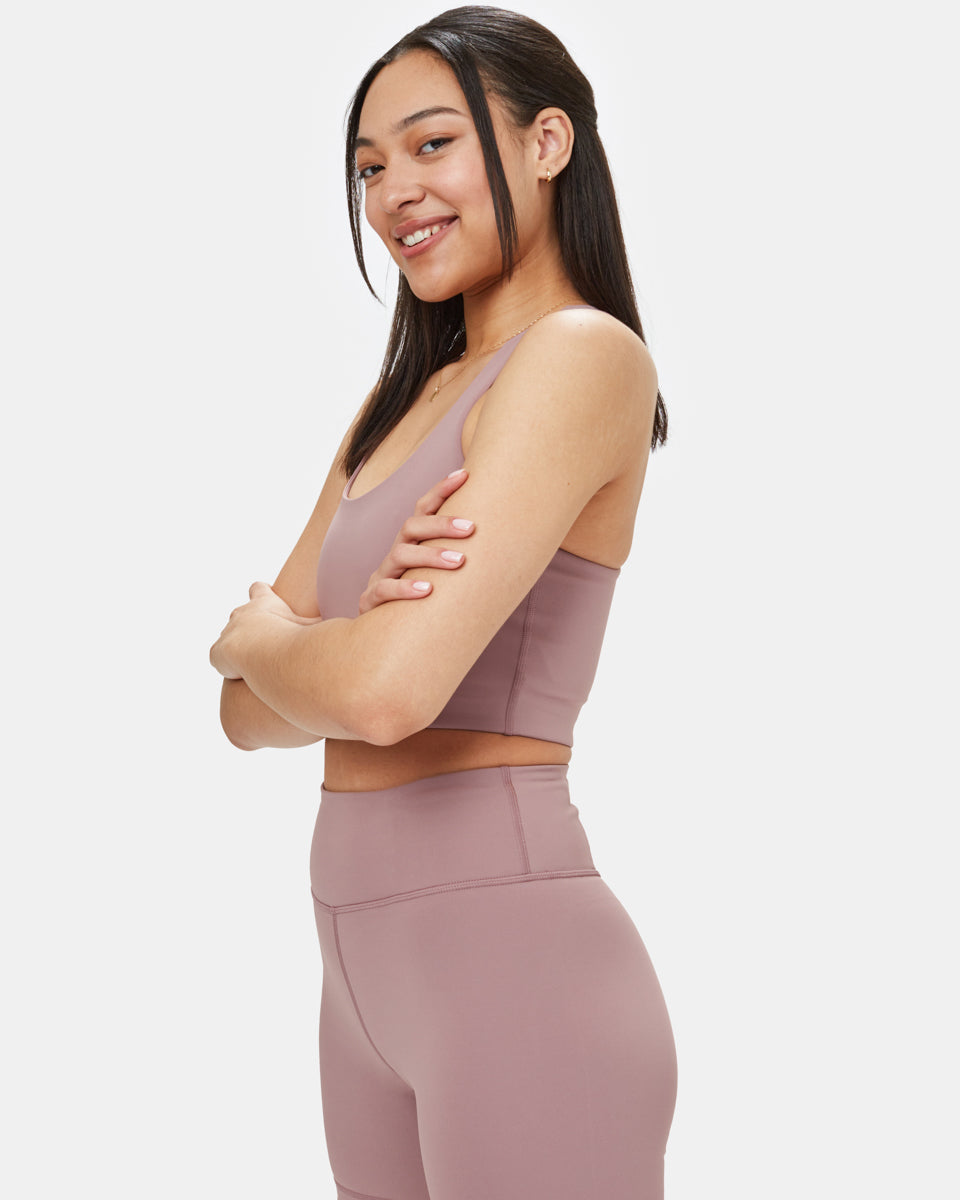 Tentree InMotion Longline Active Bra - Twilight Mauve