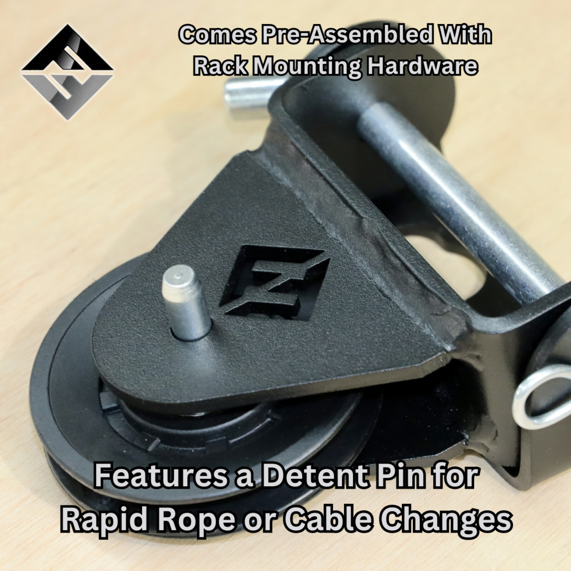 Rack Mounted Swivel Pulley by F and F Steel