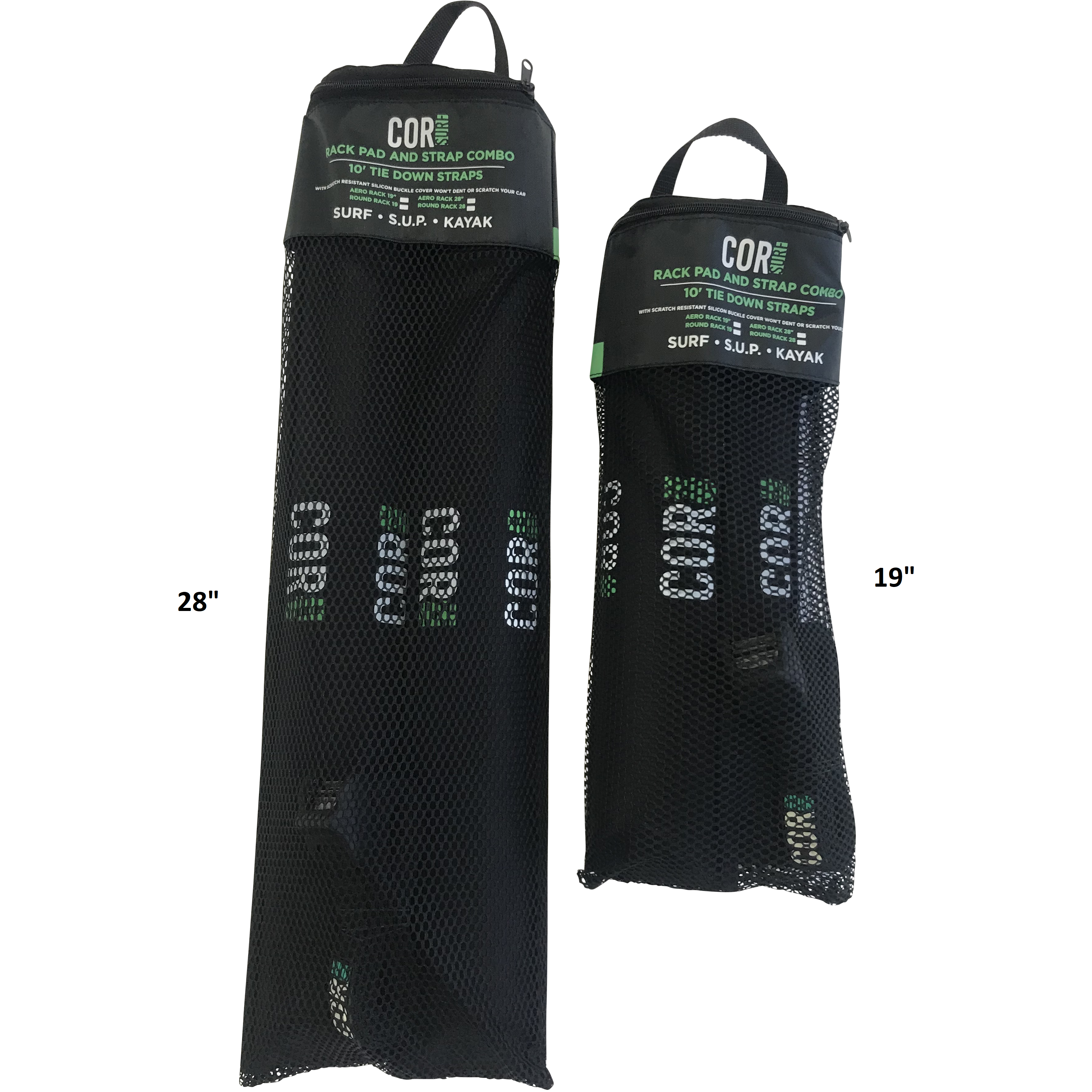 COR Surf Aero Roof Rack Pad with 10' Scratch-Resistant Tie Downs(Wide Aero Bars) — view 5